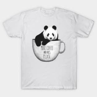 Panda with coffee T-Shirt